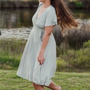 H&M Sage Green Wrap Dress